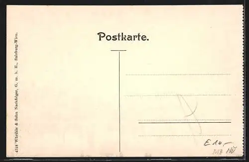 AK Wien, Votivkirche und Schottentor, Strassenbahn