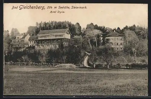 AK Bad Gleichenberg, Panorama mit Hotel Styria