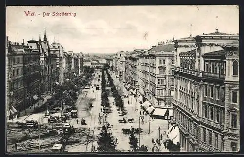 AK Wien, Schottenring aus der Vogelschau