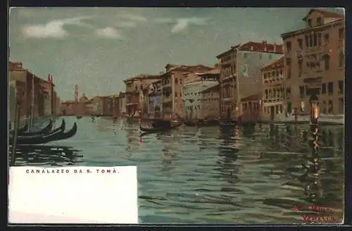 Lithographie Venezia, Canalazzo da S. Toma