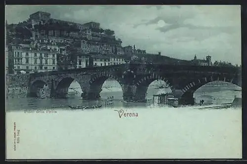 Mondschein-AK Verona, Ponte della Pietra
