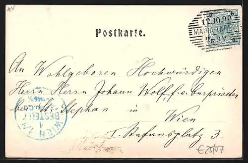 AK Pontafel-Pontebba, Totalansicht aus der Vogelschau