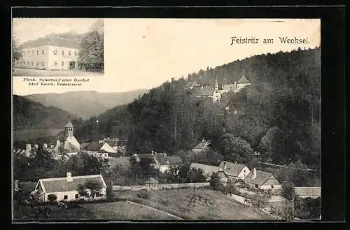 AK Feistritz am Wechsel, Fürstl. Sulkowsky`scher Gasthof von Adolf Holetz