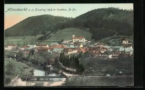 AK Altenmarkt a. d. Triesting, Ortsansicht mit Kirche