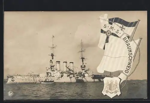 AK SMS Braunschweig im Wasser