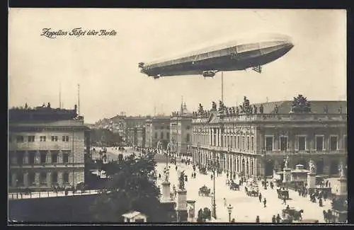 AK Berlin, Zeppelin über der Stadt