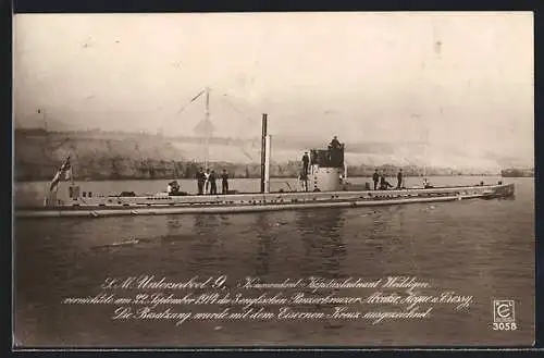AK S. M. Unterseeboot 9, Kommandant Kapitänleutnant Weddigen