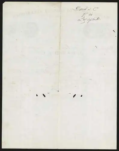 Rechnung Lyon 1889, J. David & Cie., Manufacture de Bougies Stéariques, Wappen und Preis-Medaillen