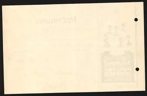 Rechnung Solothurn 1919, Papeterie Scherer, Ansicht von Kautschuk-Stempeln