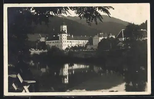 AK Lilienfeld, Panorama vom Wasser aus
