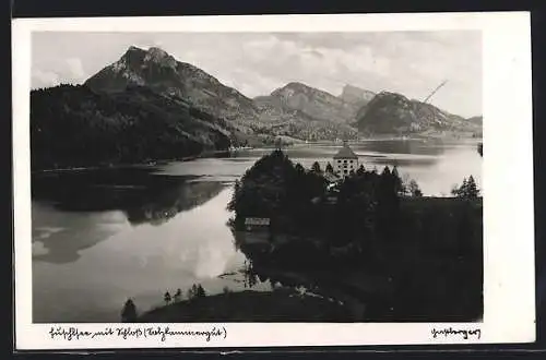 AK Fuschl am See, Fuschlsee mit Schloss