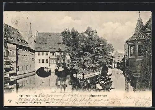 AK Nürnberg, Flusspartie an der Museumsbrücke