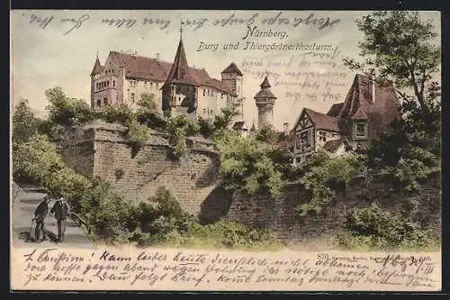 AK Nürnberg, Burg und Thiergärtnerthorturm
