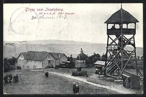 AK Brotterode, Hotel Preussischer Hof auf dem Inselsberg