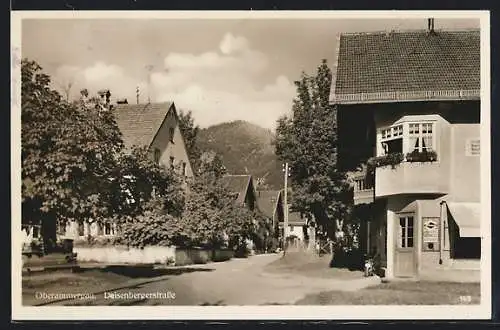 AK Oberammergau, Ortsansicht mit Deisenbergstrasse