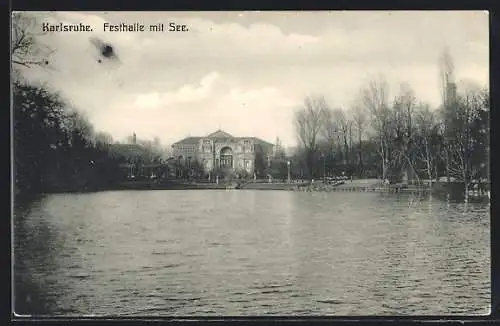 AK Karlsruhe, Festhalle mit See