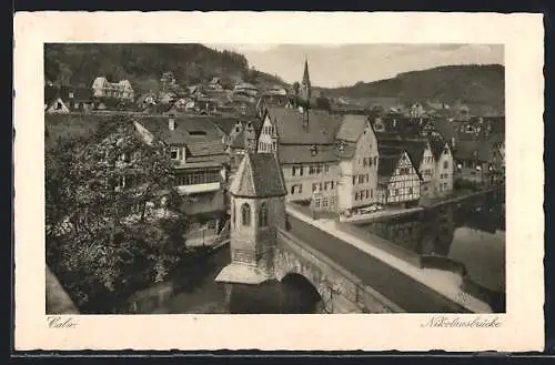 AK Calw, Blick auf die Nikolausbrücke