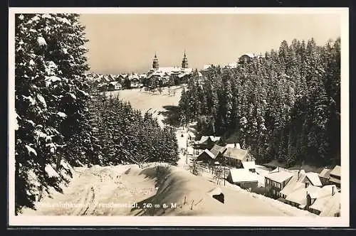 AK Freudenstadt, Ortsansicht im Schnee