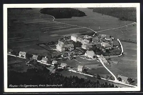 AK Oberndorf a. N., Kloster Heiligenbronn aus der Vogelschau