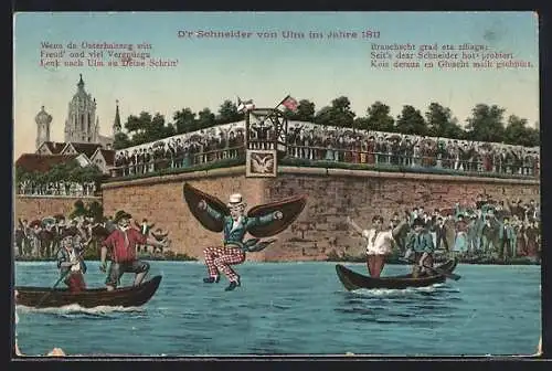 AK Ulm / Donau, D`r Schneider von Ulm im Jahre 1811