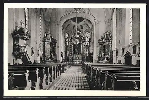 AK Ettenheim /Baden, Innenaufnahme einer Kirche