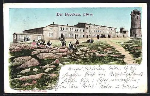 AK Brocken, Einzelansicht, Brockenhotel