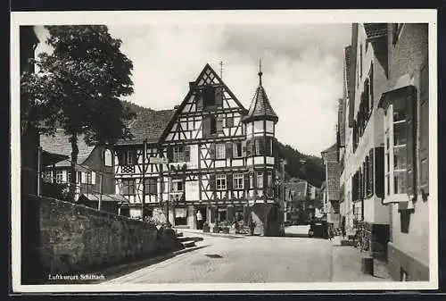 AK Schiltach, Strassenpartie mit Gasthaus