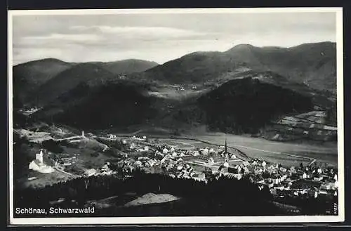 AK Schönau / Schwarzwald, Totalansicht mit der Kirche