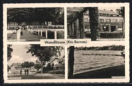 AK Wandlitzsee, HO-Gaststätte, Prenzlauer Strasse, Restaurant an Bahnhof Wandlitzsee
