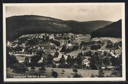 AK Höfen a. Enz, Ortsansicht aus der Vogelschau