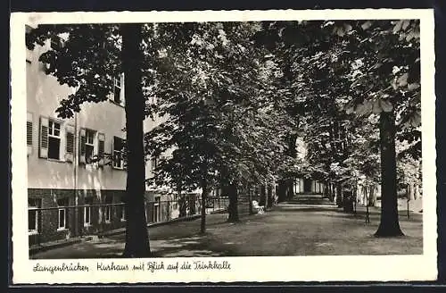 AK Langenbrücken, Kurhaus mit Blick auf die Trinkhalle