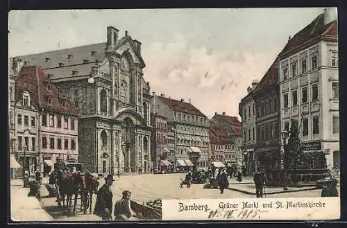 AK Bamberg, Grüner Markt und St. Martinskirche