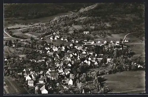 AK Rietenau /Krs. Backnang, Teilansicht mit Kirche