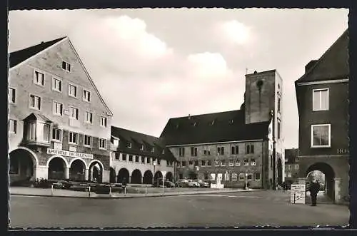 AK Crailsheim, Rathaus mit Apotheke Dr. Blezinger