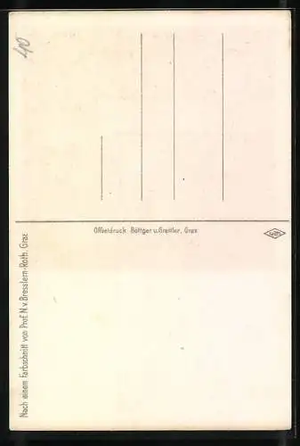 Künstler-AK Norbertine Bresslern-Roth: trinkende Tiger