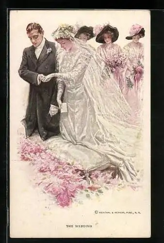 Künstler-AK Harrison Fisher: The Wedding, die Hochzeit