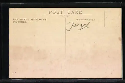 Künstler-AK Randolph Caldecott: Father`s gone a-hunting, Reiter auf Jagd