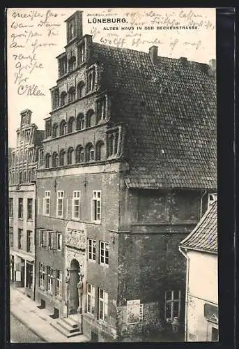 AK Lüneburg, Altes Haus in der Beckerstrasse