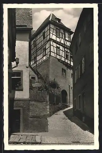 AK Bad Wimpfen am Neckar, Strasse Marktgasse mit Schuhgeschäft von Bernh. Laumann