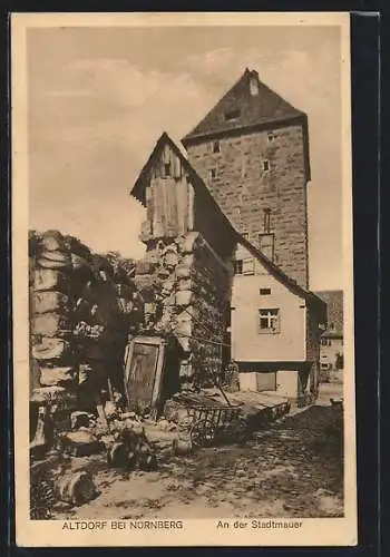AK Altdorf bei Nürnberg, An der Stadtmauer