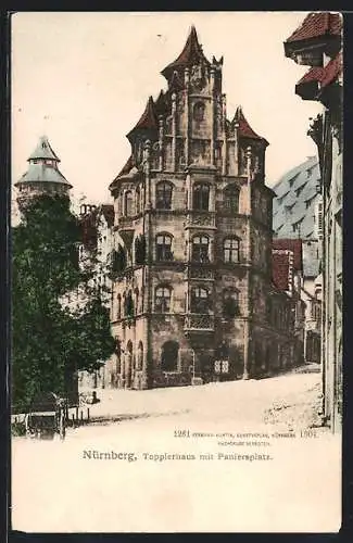AK Nürnberg, Topplerhaus mit Paniersplatz