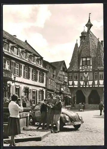 AK Bünde, Strassenpartie mit Drogerie J. Königs