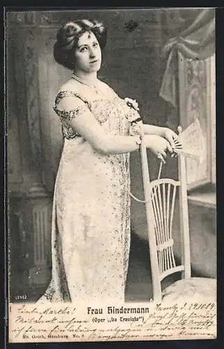 AK Opernsängerin Frau Hindermann aus La Traviata