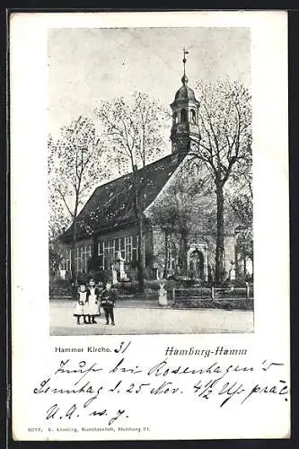AK Hamburg-Hamm, Ansicht der Hammer Kirche
