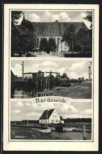 AK Bardowick, Dom, Ilmenaubrücke, Schleuse