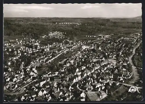 AK Ebersbach /Fils, Gesamtansicht vom Flugzeug aus