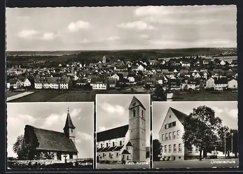 AK Wendlingen, Panorama, Kapelle, Kath.Kirche