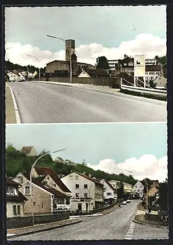 AK Wernau /Neckar, Strassenpartie mit Kirche