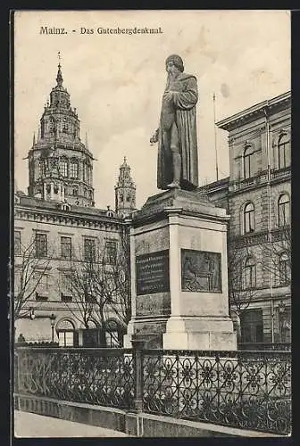 AK Mainz, Am Gutenbergdenkmal