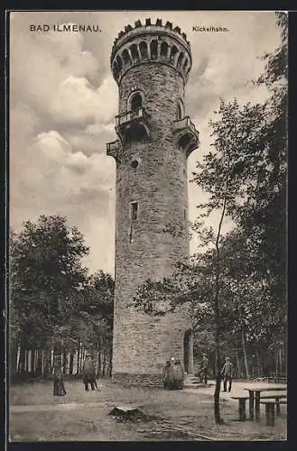 AK Bad Ilmenau, Ansicht vom Kickelhahn